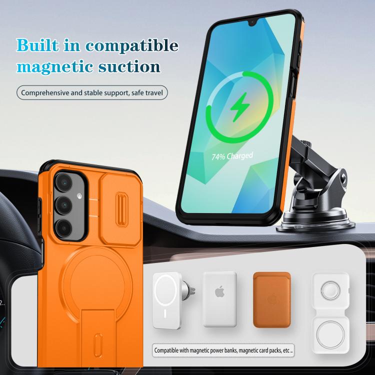 For Samsung Galaxy A16 5G / 4G Sliding Camshield MagSafe Holder Phone Case