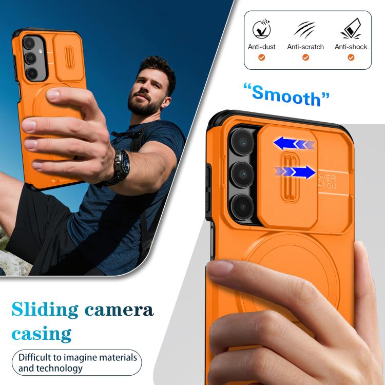For Samsung Galaxy A16 5G / 4G Sliding Camshield MagSafe Holder Phone Case