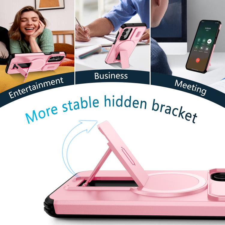 For Samsung Galaxy A16 5G / 4G Sliding Camshield MagSafe Holder Phone Case