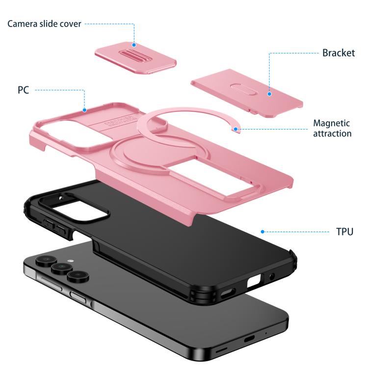 For Samsung Galaxy A16 5G / 4G Sliding Camshield MagSafe Holder Phone Case