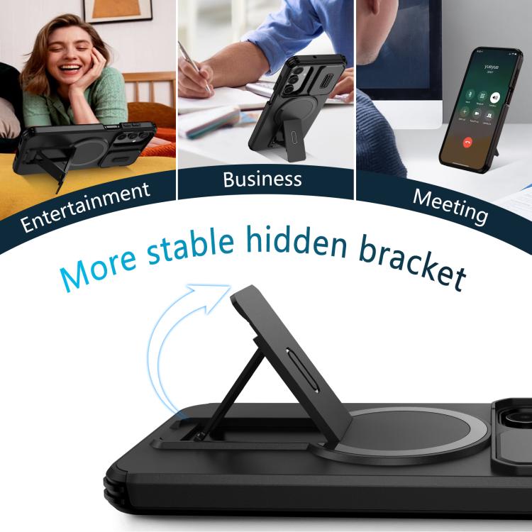 For Samsung Galaxy A16 5G / 4G Sliding Camshield MagSafe Holder Phone Case