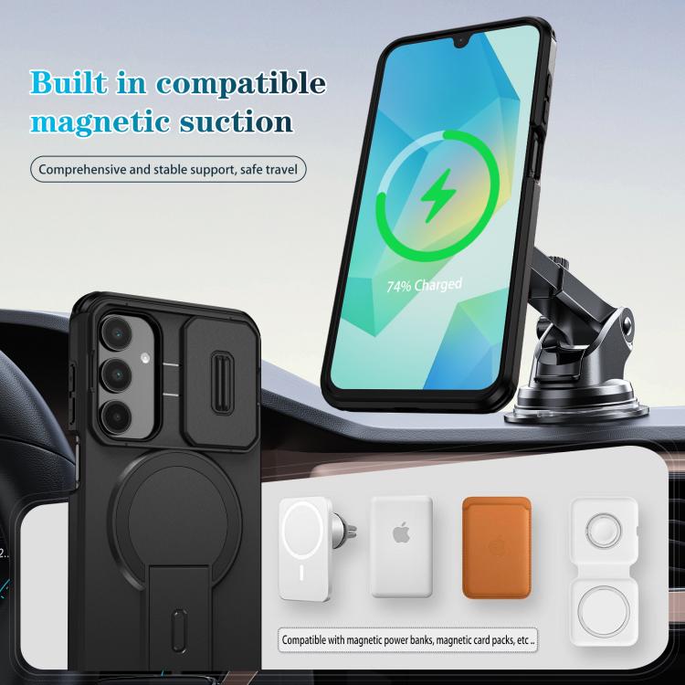 For Samsung Galaxy A16 5G / 4G Sliding Camshield MagSafe Holder Phone Case