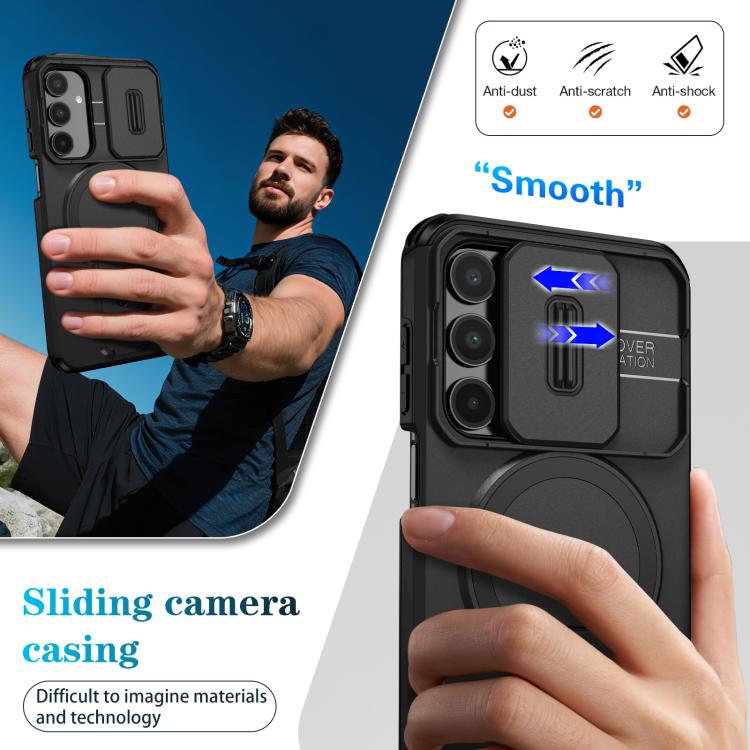 For Samsung Galaxy A16 5G / 4G Sliding Camshield MagSafe Holder Phone Case