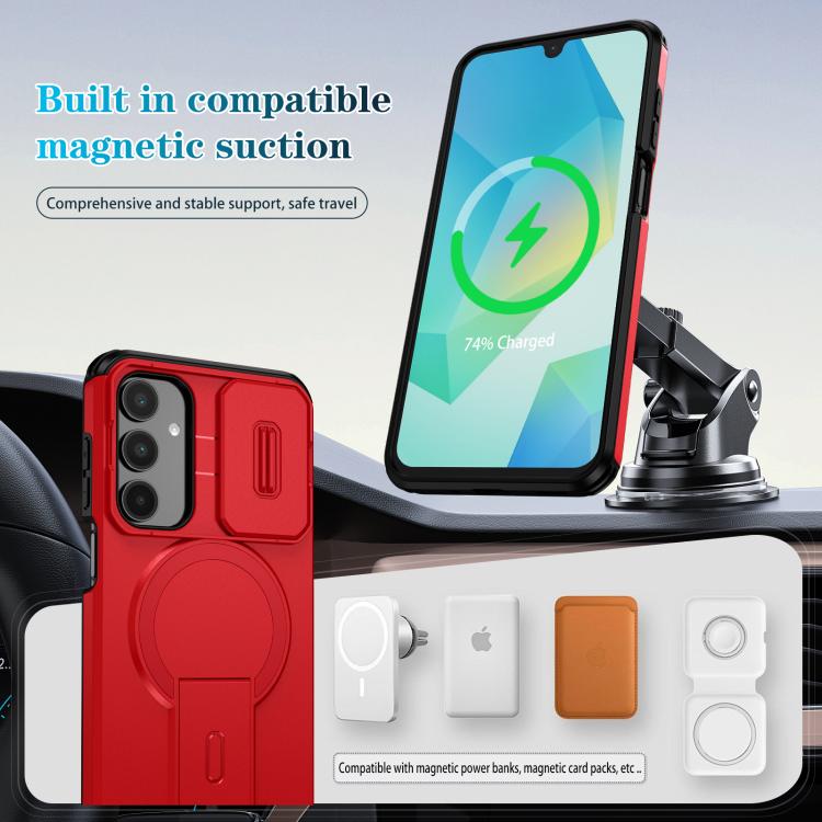 For Samsung Galaxy A16 5G / 4G Sliding Camshield MagSafe Holder Phone Case