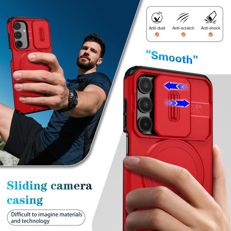 For Samsung Galaxy A16 5G / 4G Sliding Camshield MagSafe Holder Phone Case