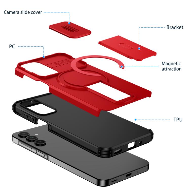 For Samsung Galaxy A16 5G / 4G Sliding Camshield MagSafe Holder Phone Case