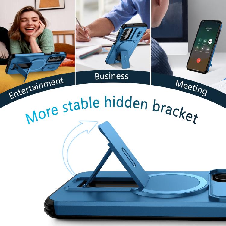For Samsung Galaxy A16 5G / 4G Sliding Camshield MagSafe Holder Phone Case