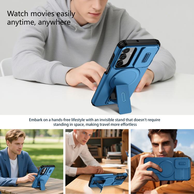 For Samsung Galaxy A16 5G / 4G Sliding Camshield MagSafe Holder Phone Case