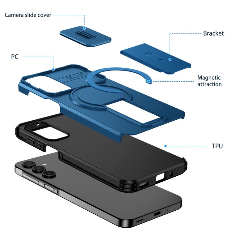 For Samsung Galaxy A16 5G / 4G Sliding Camshield MagSafe Holder Phone Case
