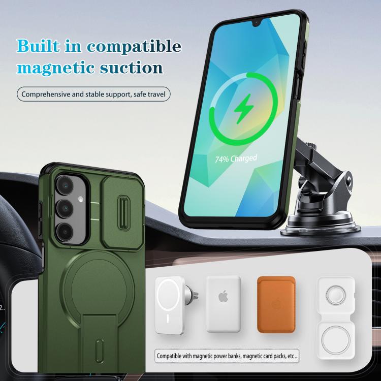 For Samsung Galaxy A16 5G / 4G Sliding Camshield MagSafe Holder Phone Case