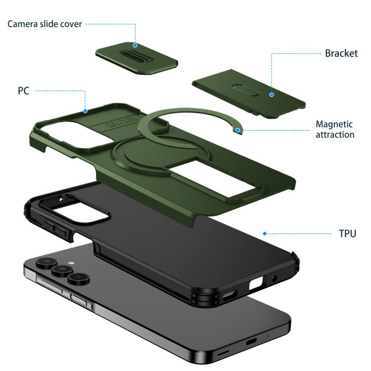 For Samsung Galaxy A16 5G / 4G Sliding Camshield MagSafe Holder Phone Case