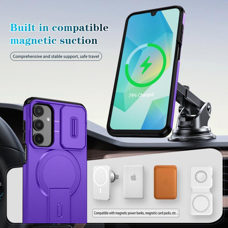 For Samsung Galaxy A16 5G / 4G Sliding Camshield MagSafe Holder Phone Case