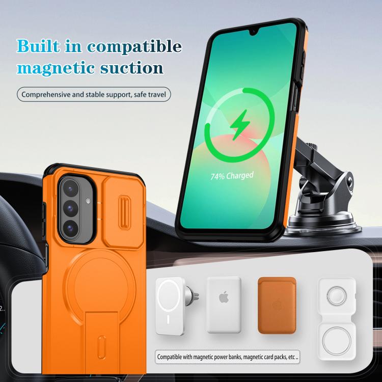 For Samsung Galaxy A26 5G / A17 5G / 4G Sliding Camshield MagSafe Holder Phone Case