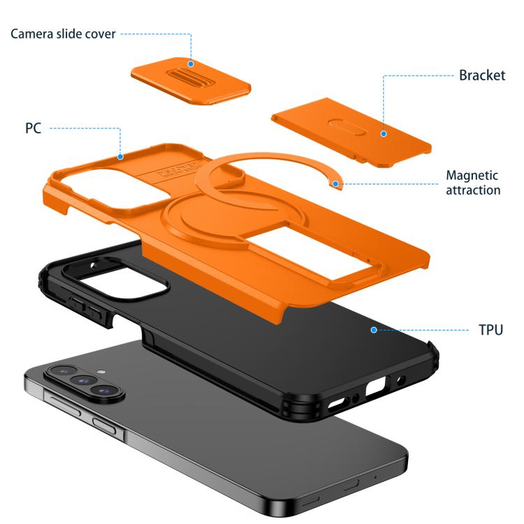 For Samsung Galaxy A26 5G / A17 5G / 4G Sliding Camshield MagSafe Holder Phone Case
