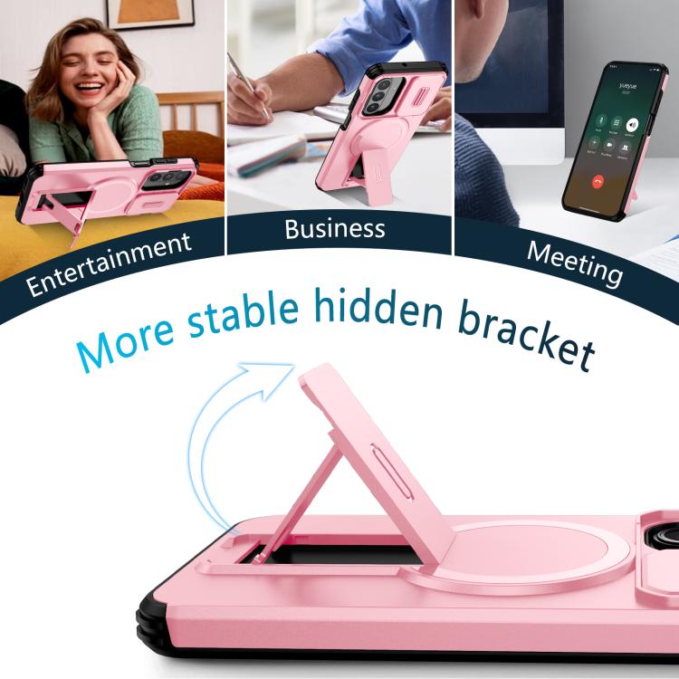 For Samsung Galaxy A26 5G / A17 5G / 4G Sliding Camshield MagSafe Holder Phone Case