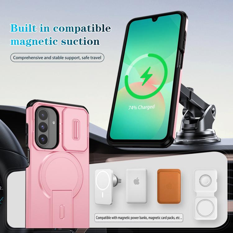 For Samsung Galaxy A26 5G / A17 5G / 4G Sliding Camshield MagSafe Holder Phone Case