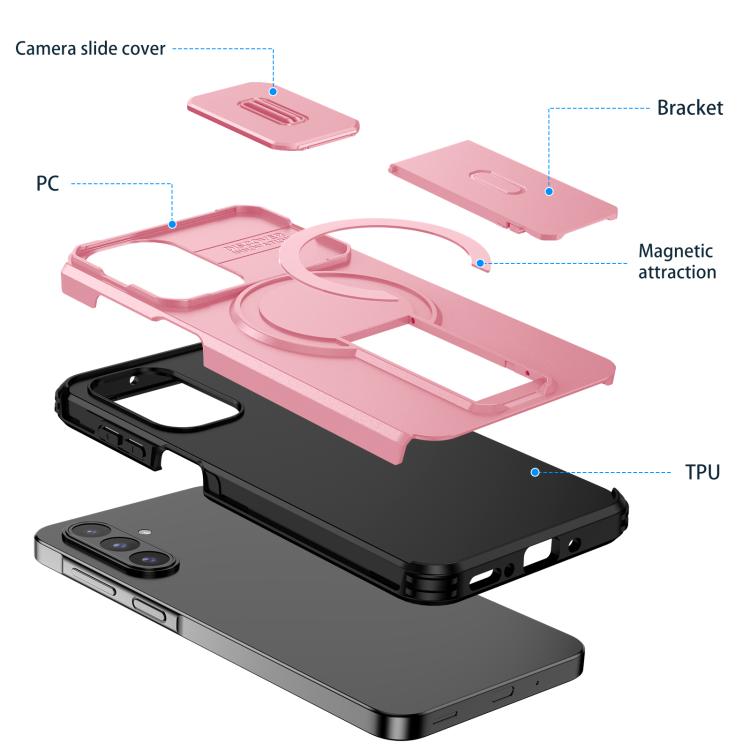 For Samsung Galaxy A26 5G / A17 5G / 4G Sliding Camshield MagSafe Holder Phone Case