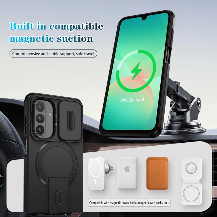 For Samsung Galaxy A26 5G / A17 5G / 4G Sliding Camshield MagSafe Holder Phone Case