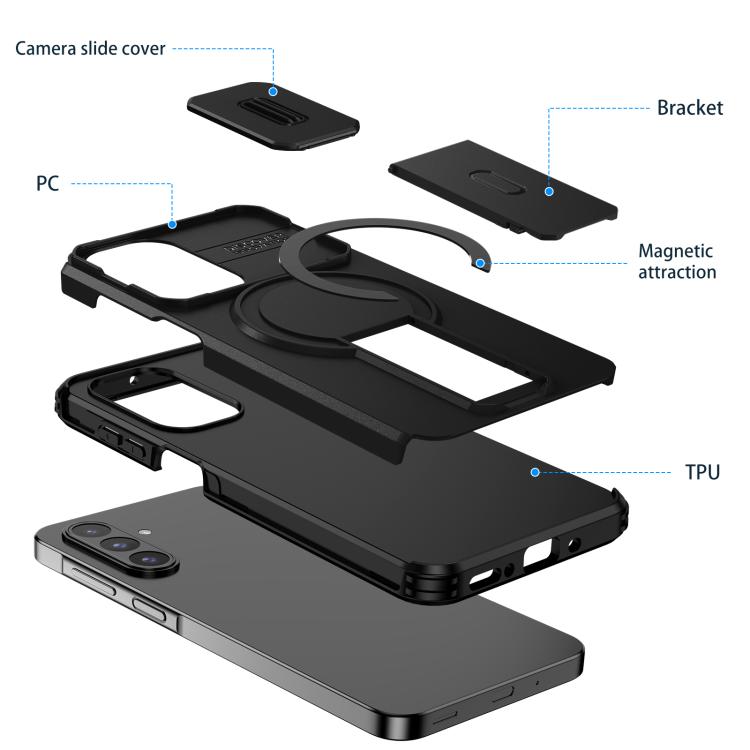 For Samsung Galaxy A26 5G / A17 5G / 4G Sliding Camshield MagSafe Holder Phone Case