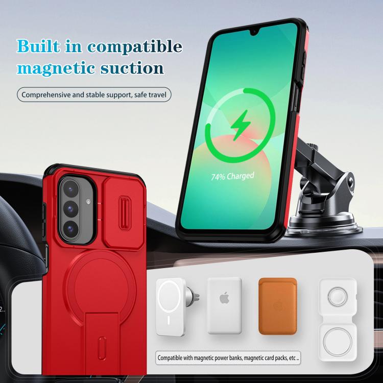 For Samsung Galaxy A26 5G / A17 5G / 4G Sliding Camshield MagSafe Holder Phone Case