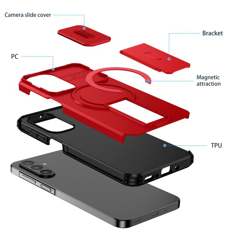 For Samsung Galaxy A26 5G / A17 5G / 4G Sliding Camshield MagSafe Holder Phone Case