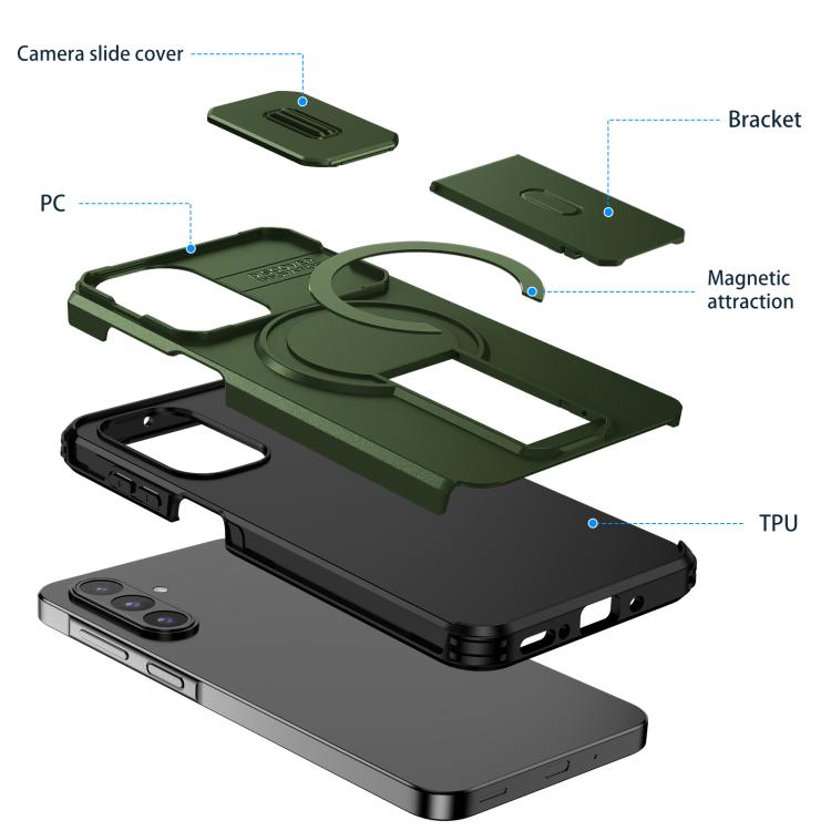 For Samsung Galaxy A26 5G / A17 5G / 4G Sliding Camshield MagSafe Holder Phone Case