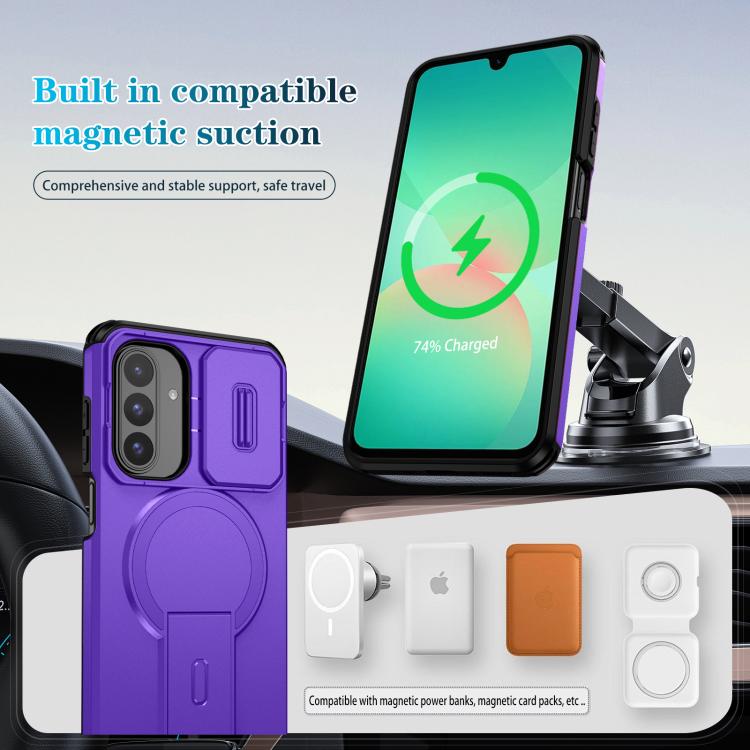 For Samsung Galaxy A26 5G / A17 5G / 4G Sliding Camshield MagSafe Holder Phone Case