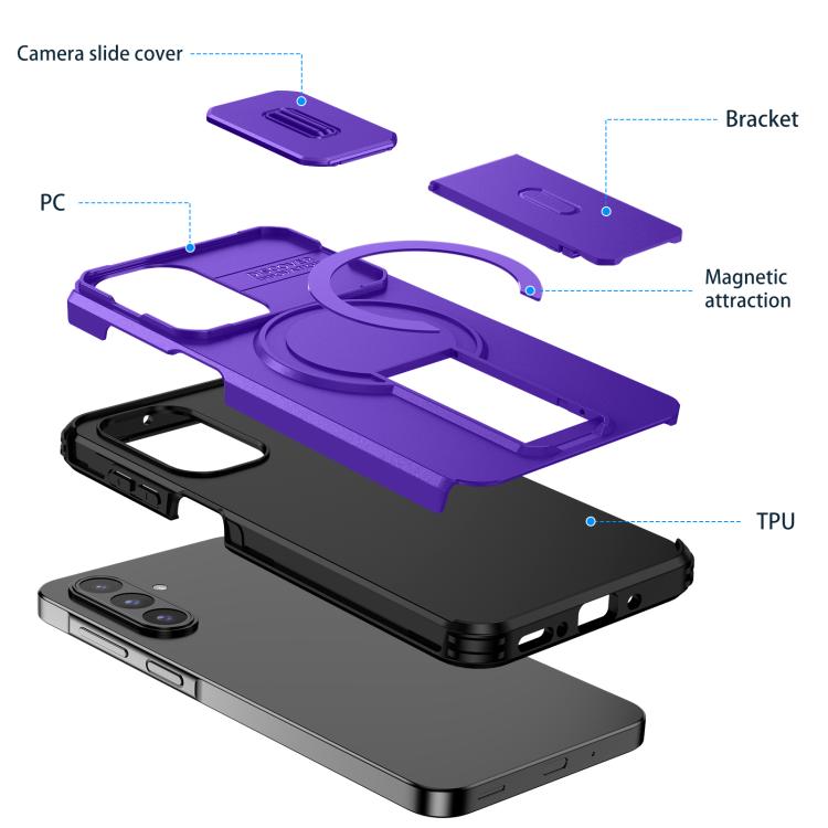 For Samsung Galaxy A26 5G / A17 5G / 4G Sliding Camshield MagSafe Holder Phone Case