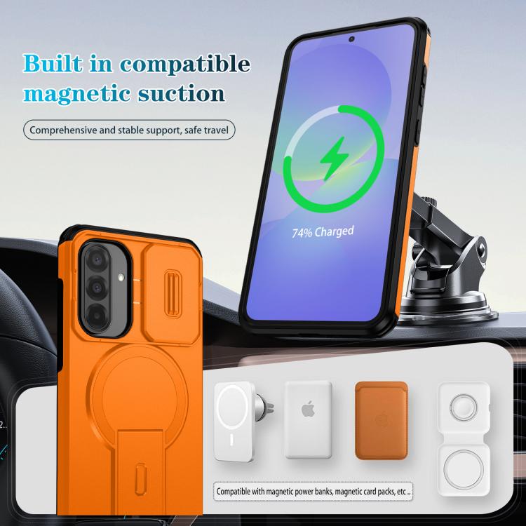 For Samsung Galaxy A36 5G / A56 5G Sliding Camshield MagSafe Holder Phone Case