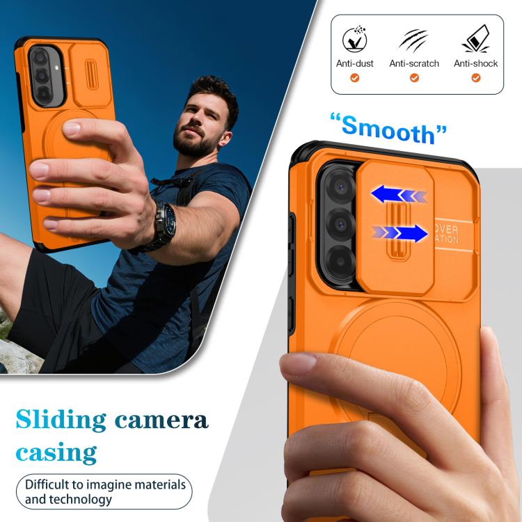 For Samsung Galaxy A36 5G / A56 5G Sliding Camshield MagSafe Holder Phone Case