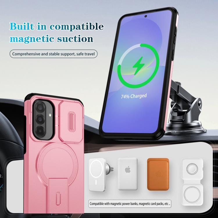 For Samsung Galaxy A36 5G / A56 5G Sliding Camshield MagSafe Holder Phone Case