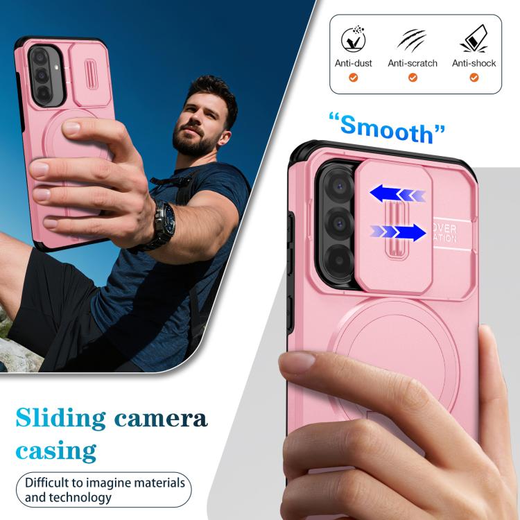 For Samsung Galaxy A36 5G / A56 5G Sliding Camshield MagSafe Holder Phone Case