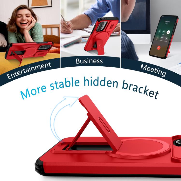 For Samsung Galaxy A36 5G / A56 5G Sliding Camshield MagSafe Holder Phone Case