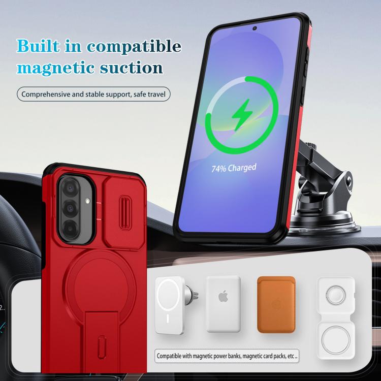 For Samsung Galaxy A36 5G / A56 5G Sliding Camshield MagSafe Holder Phone Case