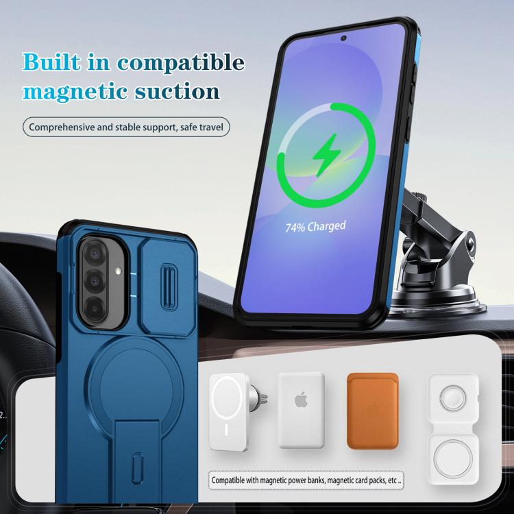 For Samsung Galaxy A36 5G / A56 5G Sliding Camshield MagSafe Holder Phone Case