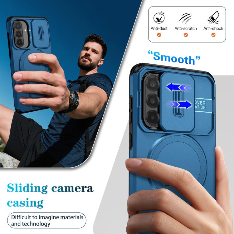 For Samsung Galaxy A36 5G / A56 5G Sliding Camshield MagSafe Holder Phone Case