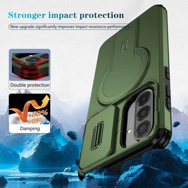 For Samsung Galaxy A36 5G / A56 5G Sliding Camshield MagSafe Holder Phone Case