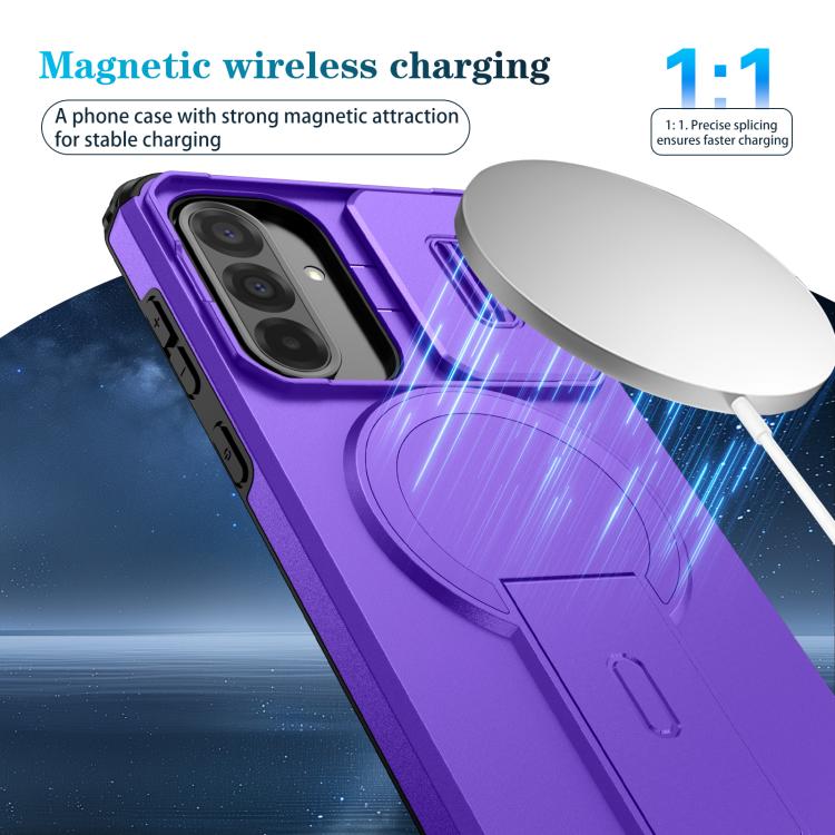 For Samsung Galaxy A36 5G / A56 5G Sliding Camshield MagSafe Holder Phone Case