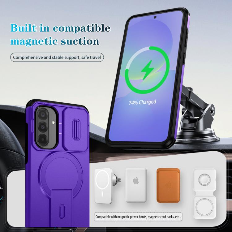 For Samsung Galaxy A36 5G / A56 5G Sliding Camshield MagSafe Holder Phone Case