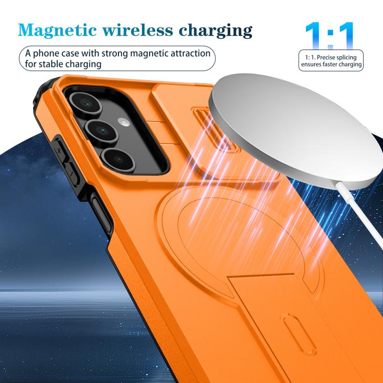 For Samsung Galaxy A15 5G / 4G Sliding Camshield MagSafe Holder Phone Case