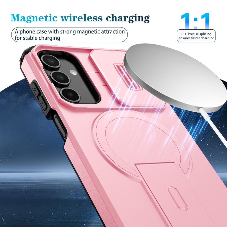 For Samsung Galaxy A15 5G / 4G Sliding Camshield MagSafe Holder Phone Case
