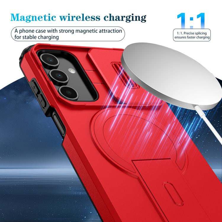 For Samsung Galaxy A15 5G / 4G Sliding Camshield MagSafe Holder Phone Case