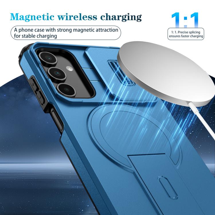 For Samsung Galaxy A15 5G / 4G Sliding Camshield MagSafe Holder Phone Case