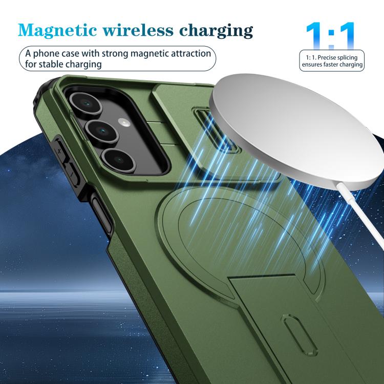 For Samsung Galaxy A15 5G / 4G Sliding Camshield MagSafe Holder Phone Case