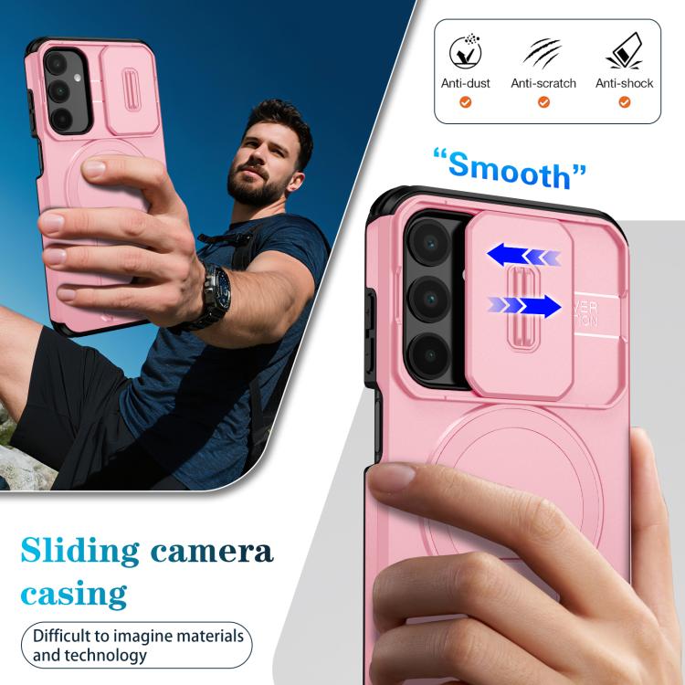 For Samsung Galaxy A25 5G Sliding Camshield MagSafe Holder Phone Case