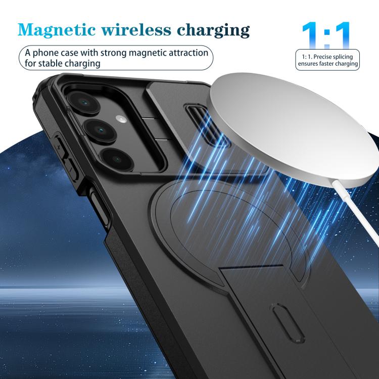 For Samsung Galaxy A25 5G Sliding Camshield MagSafe Holder Phone Case