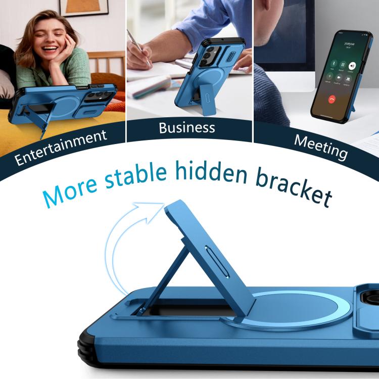 For Samsung Galaxy A25 5G Sliding Camshield MagSafe Holder Phone Case