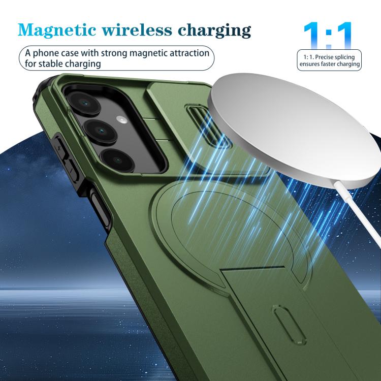 For Samsung Galaxy A25 5G Sliding Camshield MagSafe Holder Phone Case