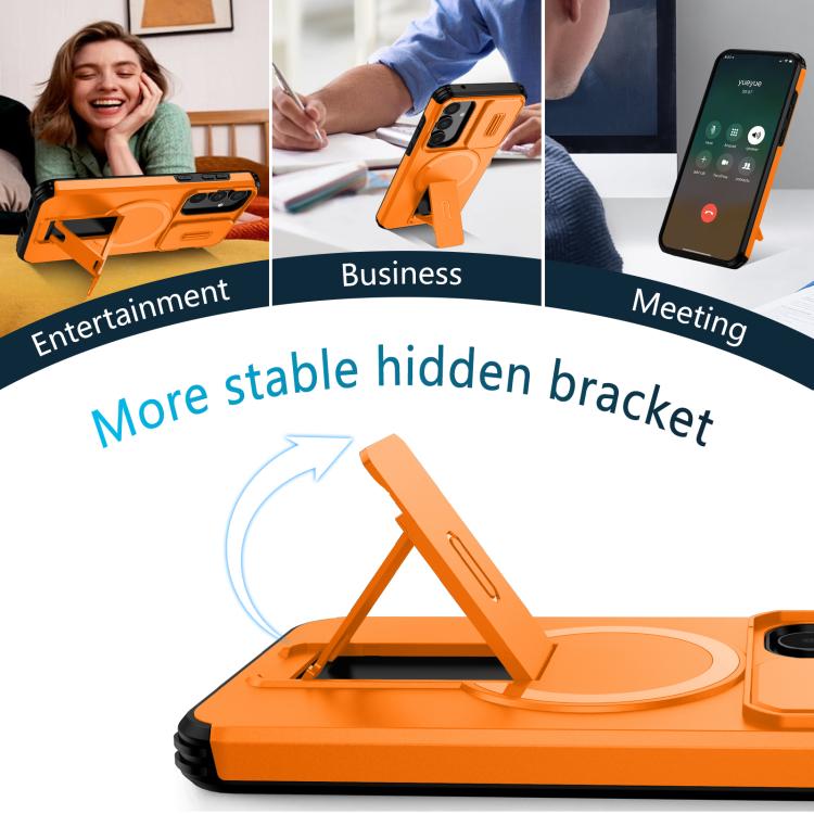 For Samsung Galaxy A35 5G Sliding Camshield MagSafe Holder Phone Case