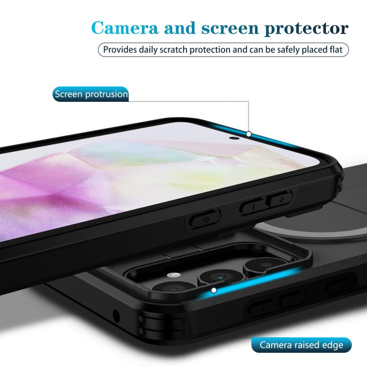 For Samsung Galaxy A35 5G Sliding Camshield MagSafe Holder Phone Case